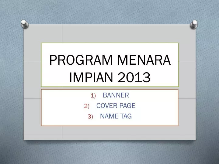 program menara impian 2013