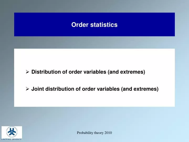 order statistics