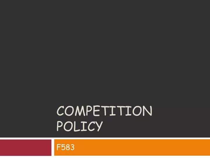 competition policy
