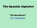 The Spanish Alphabet - slide 1