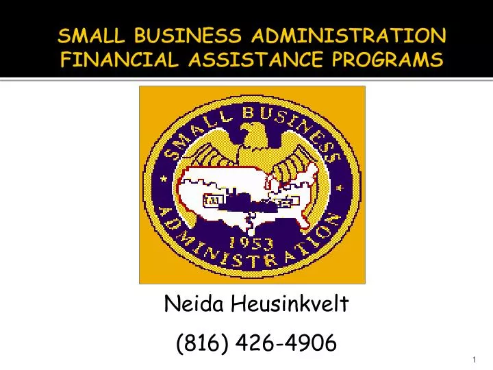 small business administration financial assistance programs