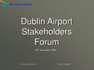 Dublin Airport Stakeholders Forum