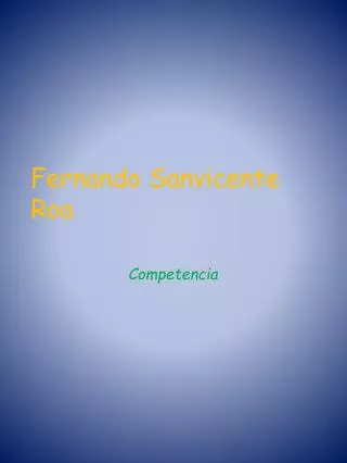 fernando sanvicente roa