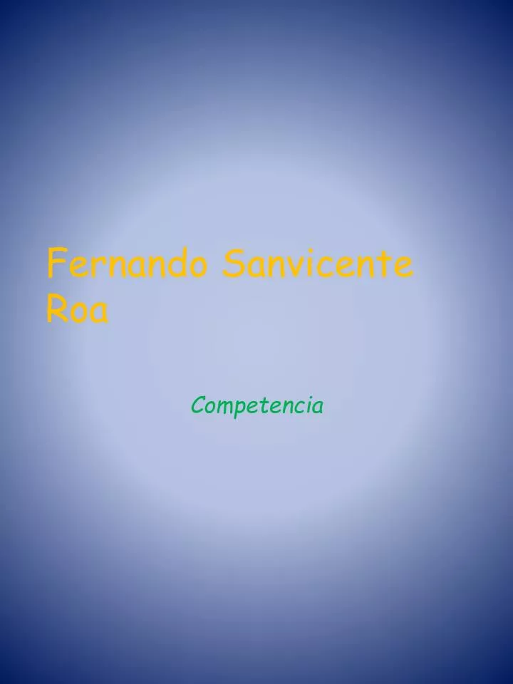 fernando sanvicente roa