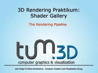 3D Rendering Praktikum: Shader Gallery