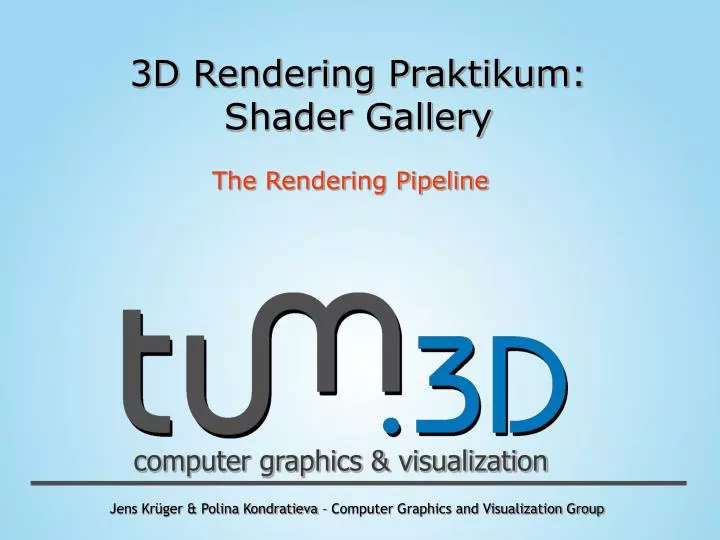 3d rendering praktikum shader gallery