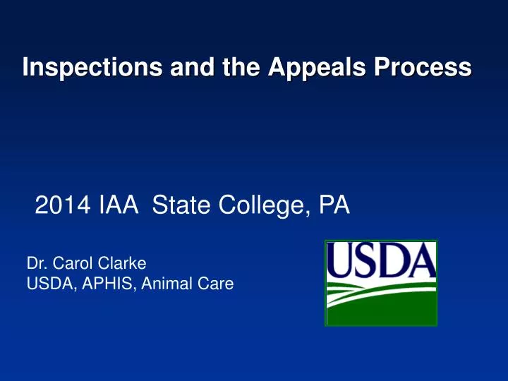 inspections and the appeals process