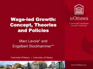 Wage-led Growth: Concept, Theories and Policies