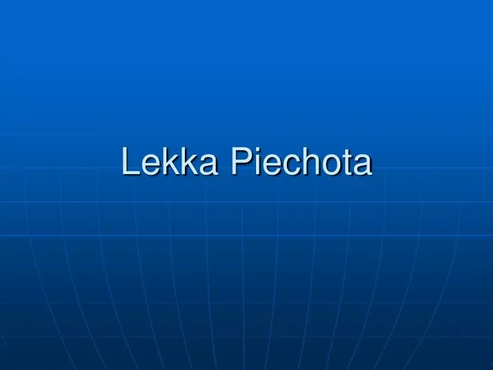 lekka piechota