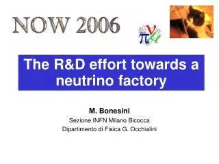 The R&amp;D effort towards a neutrino factory