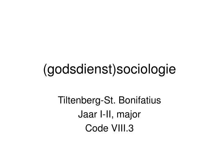 godsdienst sociologie