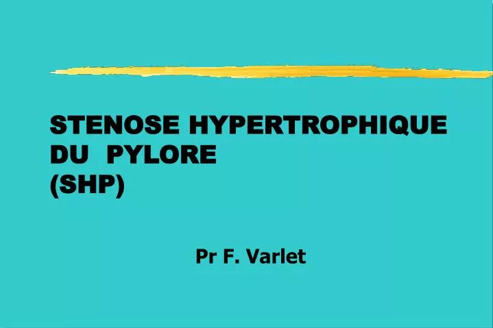 stenose hypertrophique du pylore shp