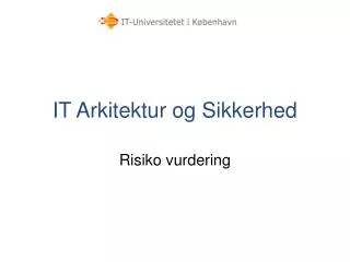 it arkitektur og sikkerhed