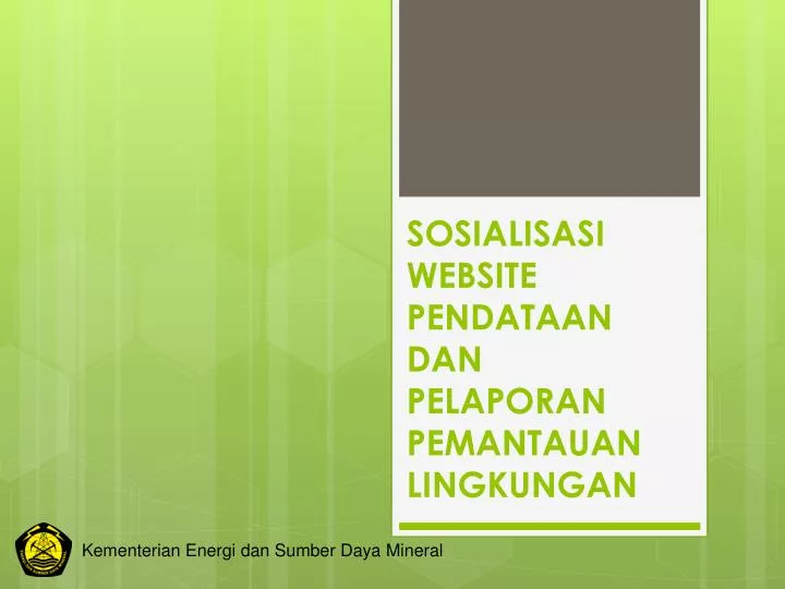 sosialisasi website pendataan dan pelaporan pemantauan lingkungan