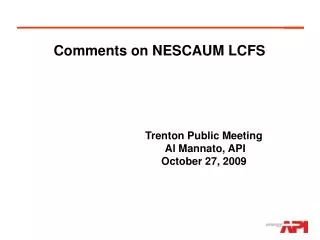 Comments on NESCAUM LCFS