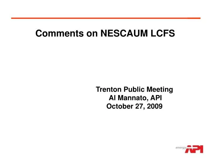 comments on nescaum lcfs