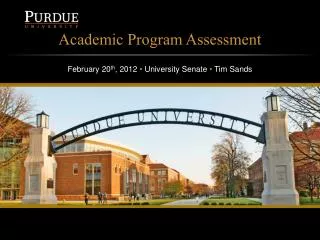 Academic Program Assessment