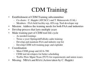 CDM Training