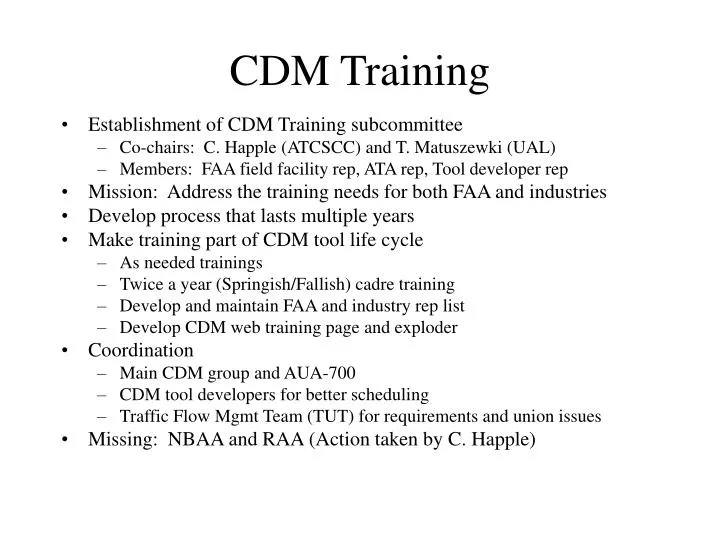 cdm training