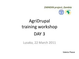 ZAR4DIN project, Zambia