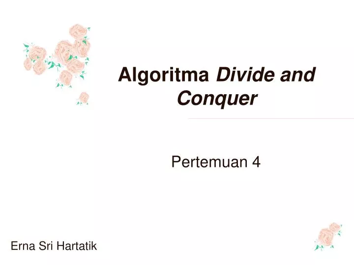 algoritma divide and conquer