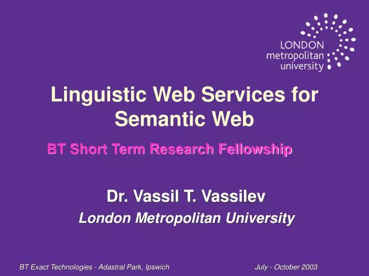 linguistic web services for semantic web