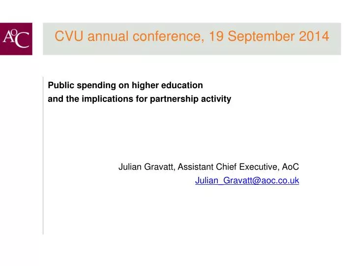 cvu annual conference 19 september 2014