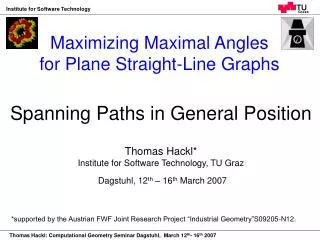 Maximizing Maximal Angles for Plane Straight-Line Graphs