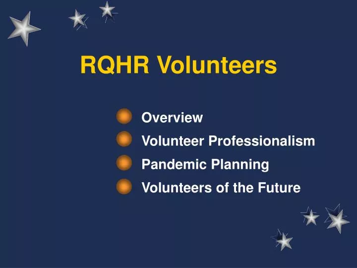 rqhr volunteers