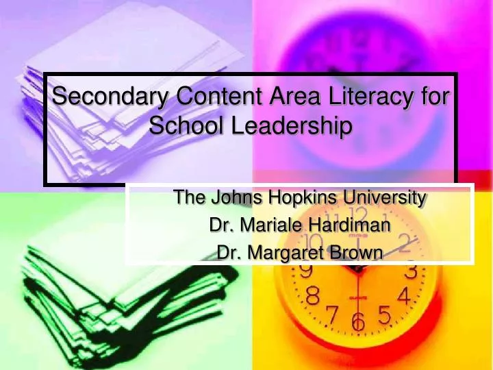 secondary content area literacy for school leadership