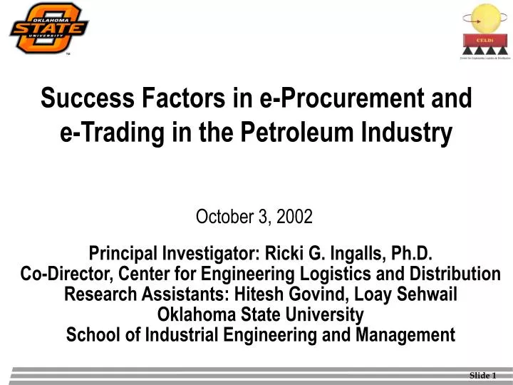 success factors in e procurement and e trading in the petroleum industry
