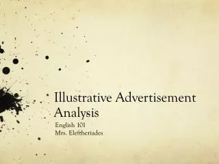 Illustrative Advertisement Analysis