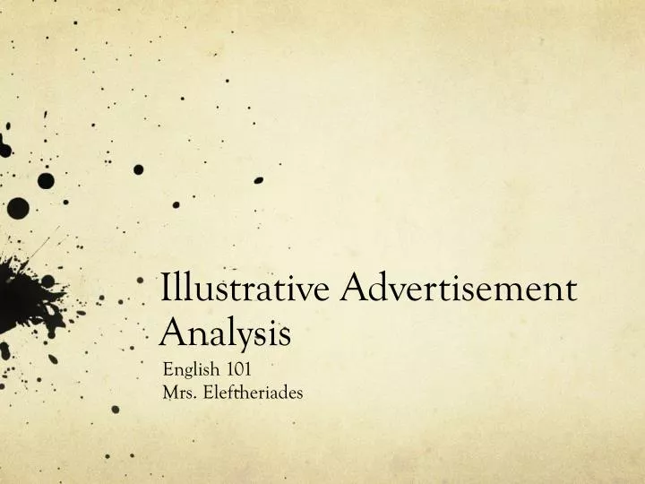 illustrative advertisement analysis