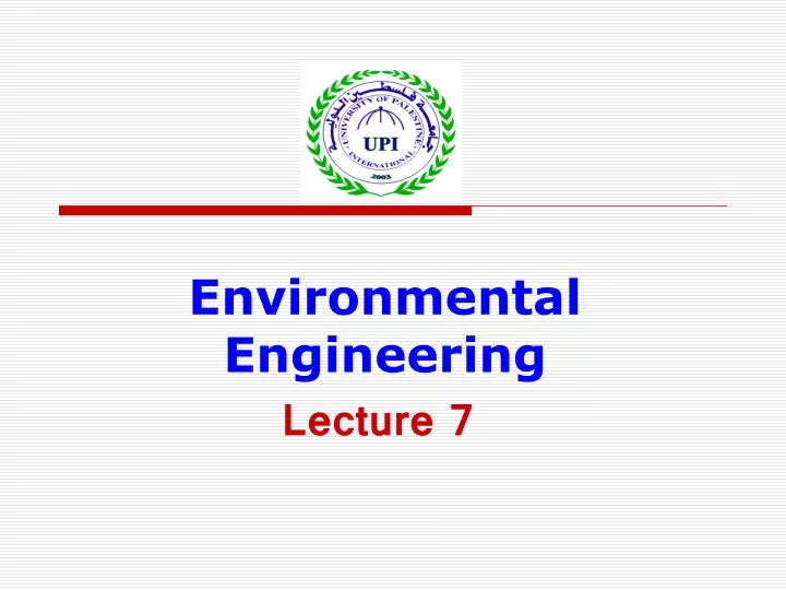 environmental engineering lecture 7