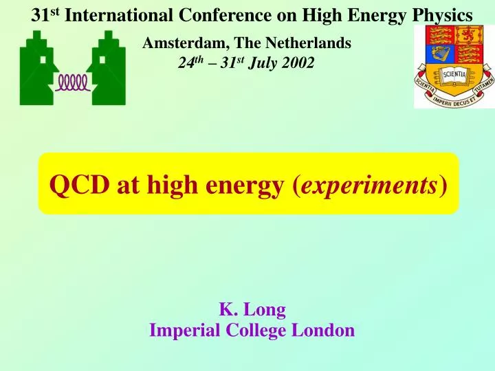 qcd at high energy experiments