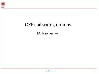 QXF coil wiring options