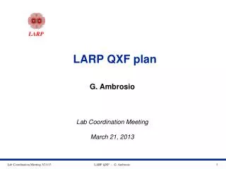 LARP QXF plan
