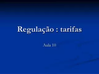 regula o tarifas