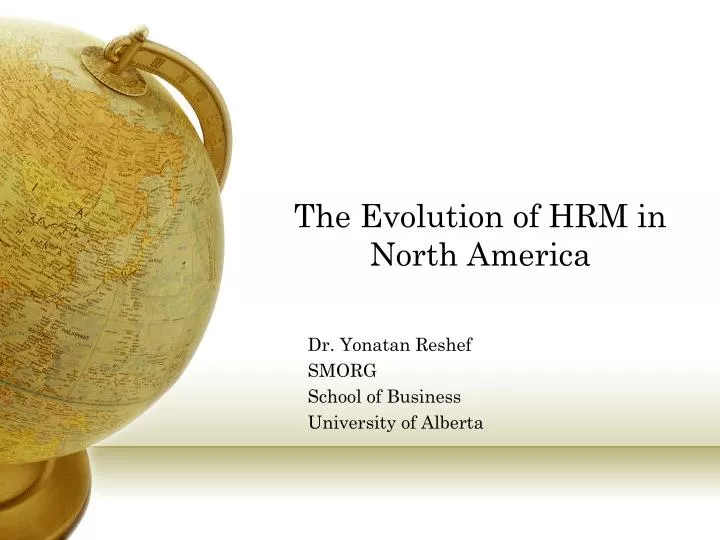 the evolution of hrm in north america