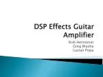 DSP Effects Guitar Amplifier