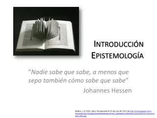 introducci n epistemolog a