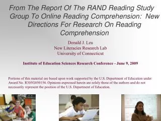 Donald J. Leu New Literacies Research Lab University of Connecticut