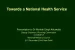 Towards a National Health Service