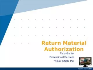 Return Material Authorization