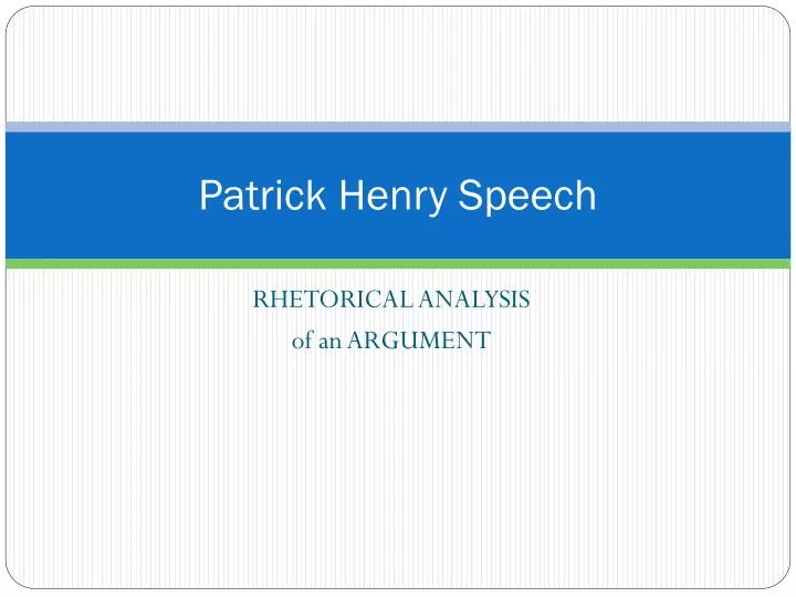 patrick henry speech