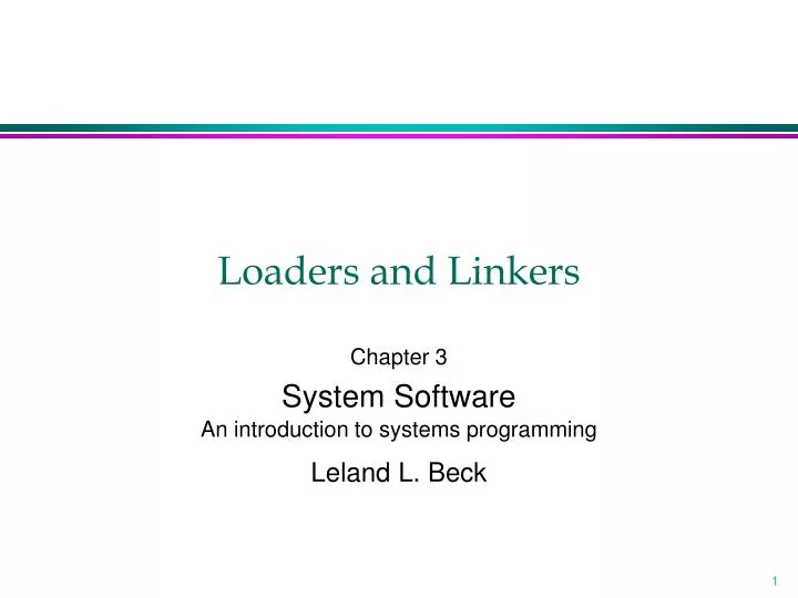 loaders and linkers