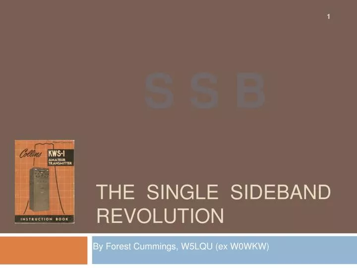 the single sideband revolution