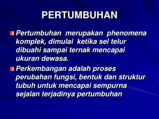 pertumbuhan