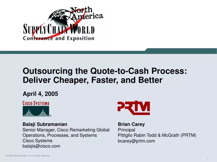 outsourcing the quote to cash process deliver cheaper faster and better