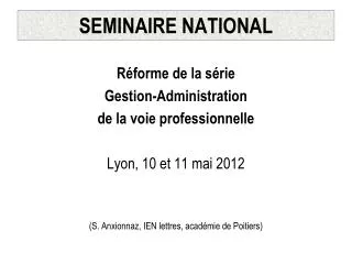 seminaire national